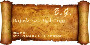 Bajnóczi György névjegykártya