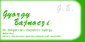gyorgy bajnoczi business card