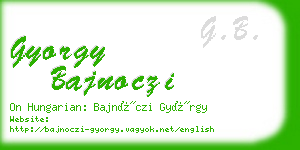 gyorgy bajnoczi business card